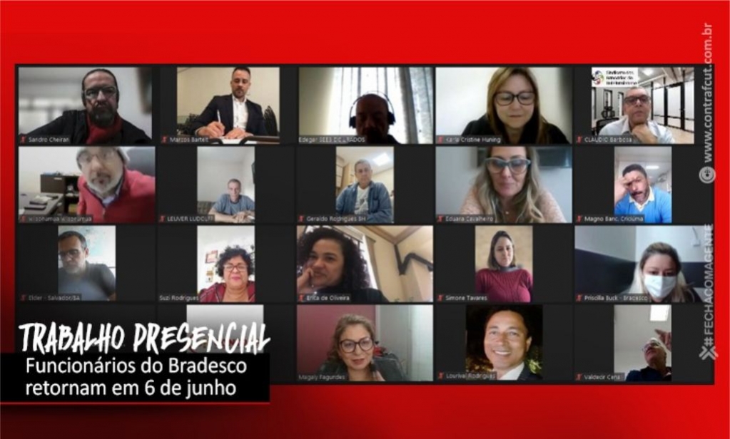 Sindicato dos Banc�arios de Presidente Prudente - COE e Bradesco negociam retorno ao trabalho presencial