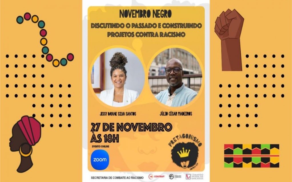 Sindicato dos Banc�arios de Presidente Prudente - Seminário “Discutindo o passado e construindo propostas contra o racismo”, nesta quarta (27), às 18h