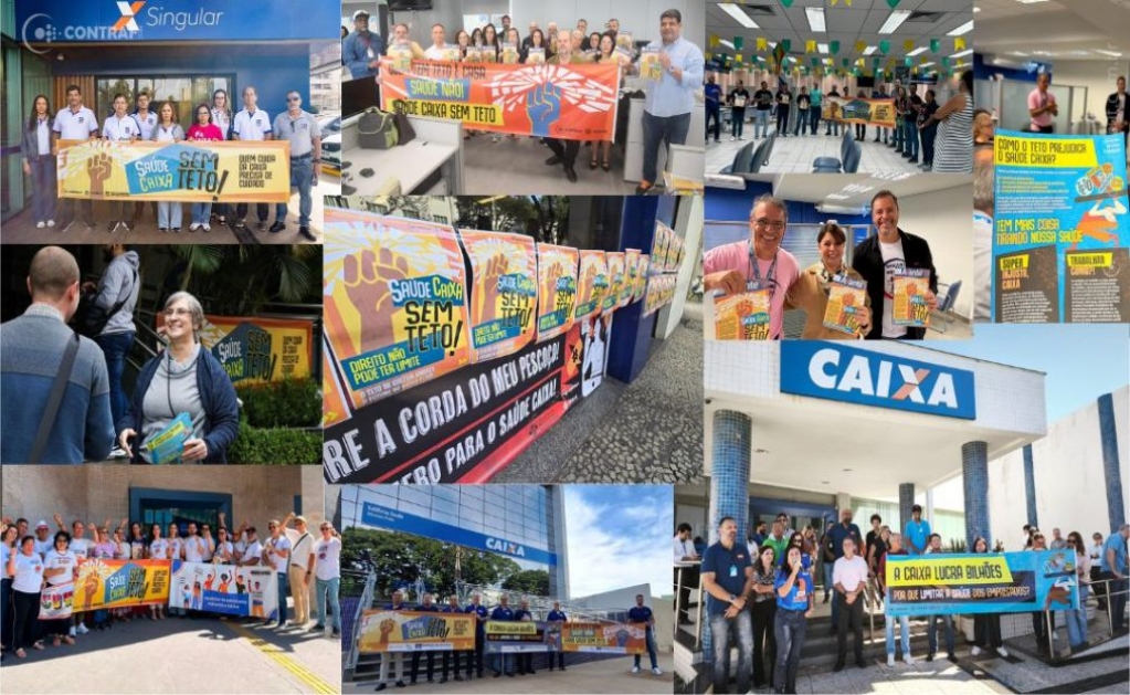 Sindicato dos Banc�arios de Presidente Prudente - Dia Nacional de Luta mobiliza empregados da Caixa contra o teto do Saúde Caixa