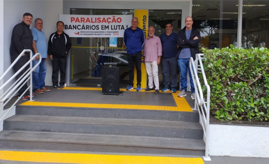 Sindicato dos Bancários de Presidente Prudente - Sindicato protesta por mais funcionários em agência do BB em Mirante do Paranapanema