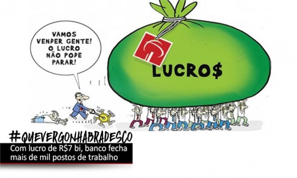Sindicato dos Banc�arios de Presidente Prudente - Bradesco já lucrou mais de R$7 bi em 2022