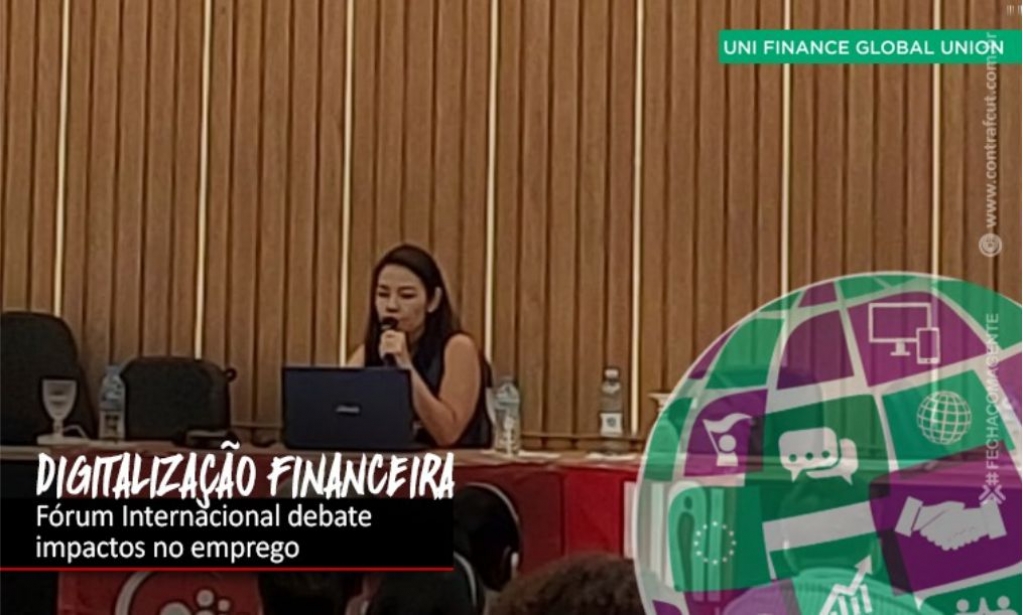 Sindicato dos Banc�arios de Presidente Prudente - Fórum Sindical Internacional debate a digitalização financeira