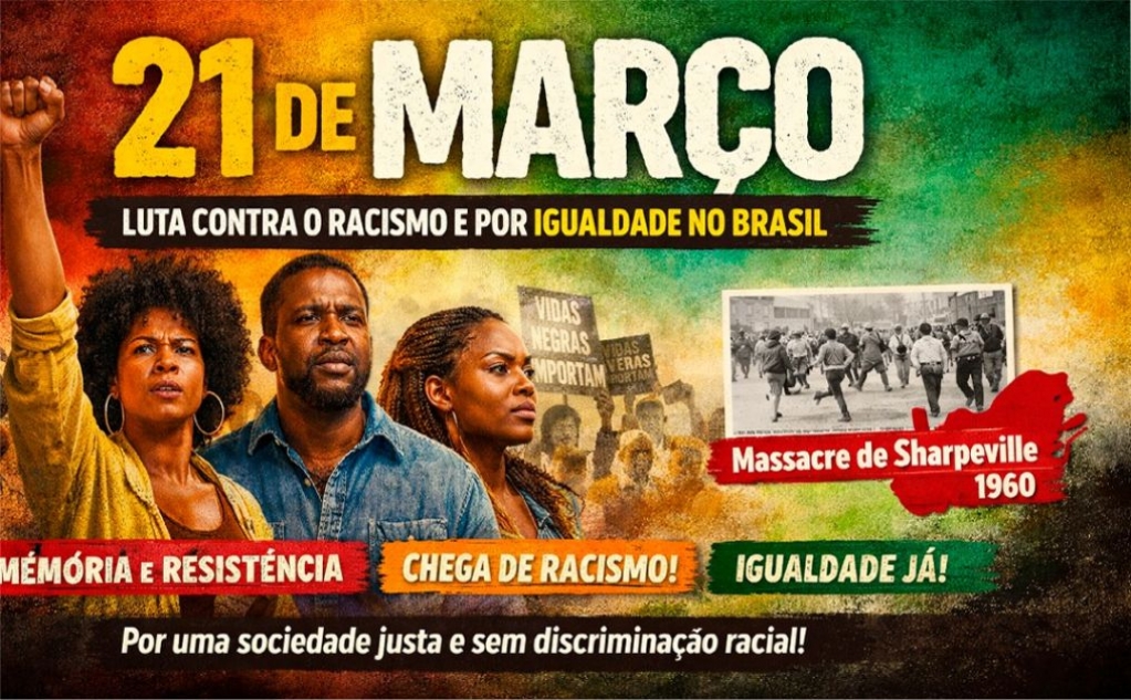 Sindicato dos Banc�arios de Presidente Prudente - 21 de março reforça a luta contra o racismo e a urgência por igualdade no Brasil