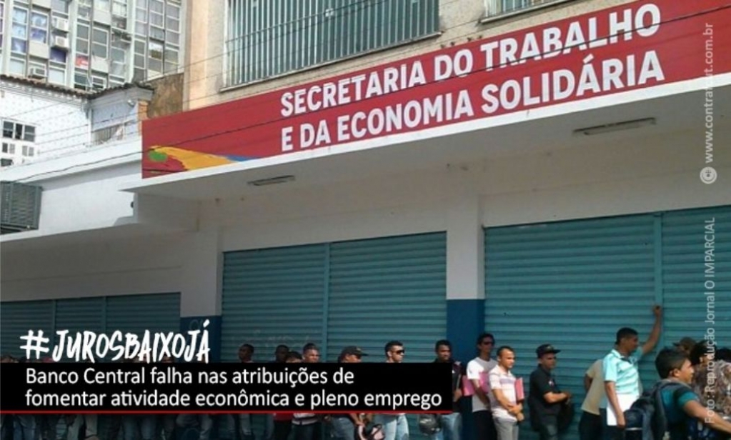 Sindicato dos Banc�arios de Presidente Prudente - Contraf-CUT cobra do Banco Central metas de pleno emprego