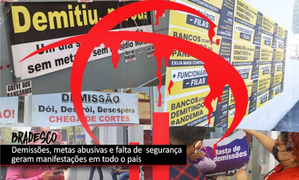 Sindicato dos Banc�arios de Presidente Prudente - Bancários protestam contra demissões no Bradesco
