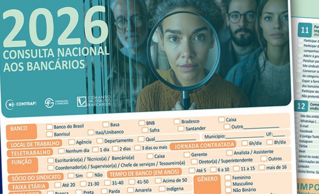 Sindicato dos Banc�arios de Presidente Prudente - Bancários e bancárias: Responder à Consulta Nacional é fundamental para definir rumos da Campanha Nacional 2026