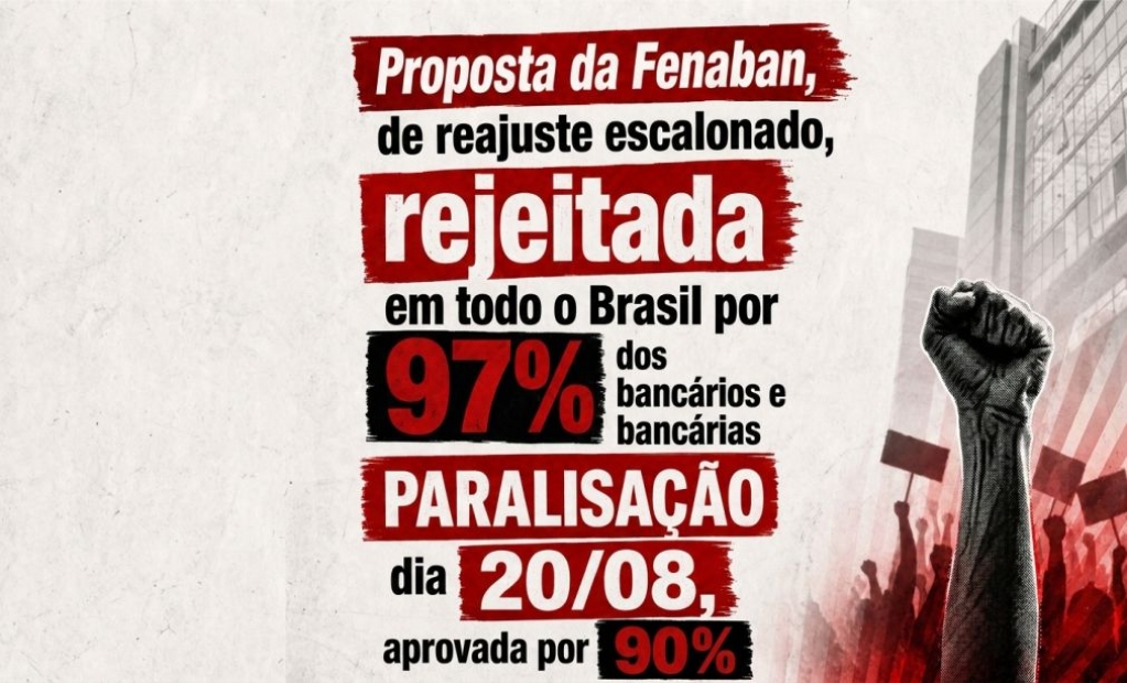 Sindicato dos Banc�arios de Presidente Prudente - Proposta da Fenaban é rejeitada por 97% dos bancários e bancárias