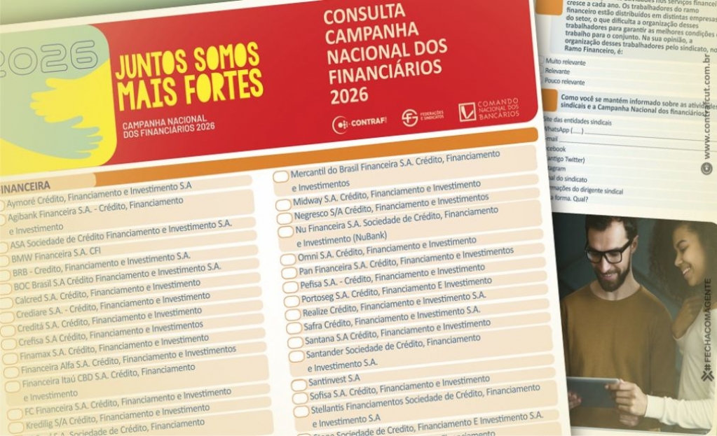 Sindicato dos Banc�arios de Presidente Prudente - Consulta Nacional dos Financiários já está aberta e vai orientar a pauta de reivindicações da Campanha Nacional 2026