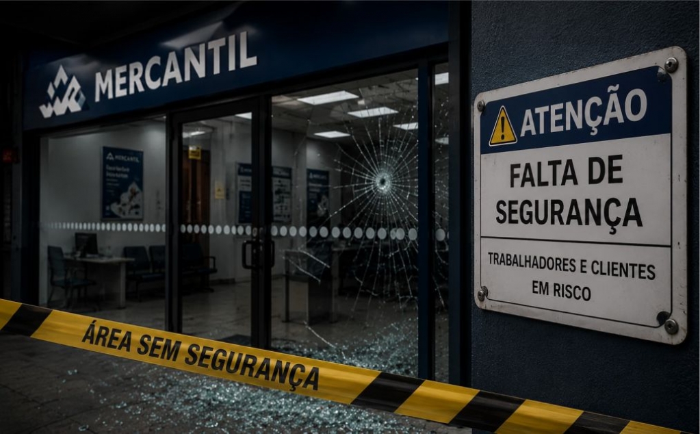 Sindicato dos Banc�arios de Presidente Prudente - Falta de segurança nos postos de atendimento do Mercantil coloca trabalhadores em risco