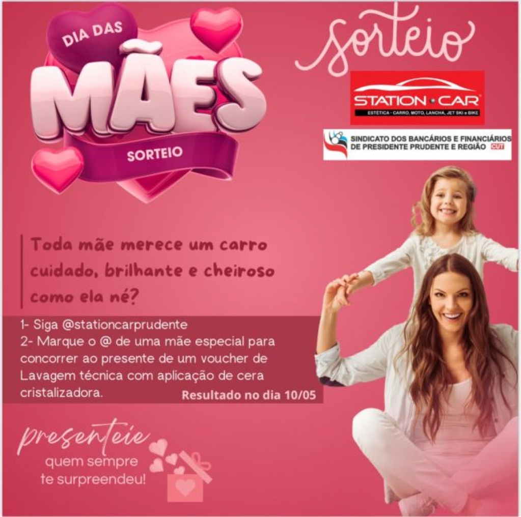 Sindicato dos Banc�arios de Presidente Prudente - SORTEIO DIA DAS MÃES