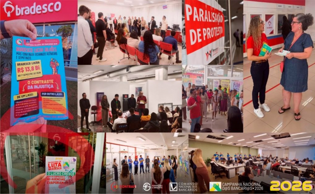 Sindicato dos Banc�arios de Presidente Prudente - Dia Nacional de Luta do Bradesco mobiliza trabalhadores em defesa do emprego