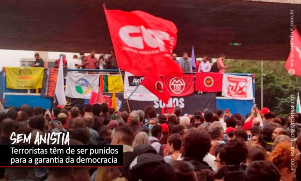 Sindicato dos Banc�arios de Presidente Prudente - Sem anistia! População defende a democracia e pede punição de criminosos